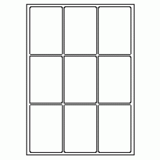 438 - Label Size 64mm x 93mm - 9 labels per sheet